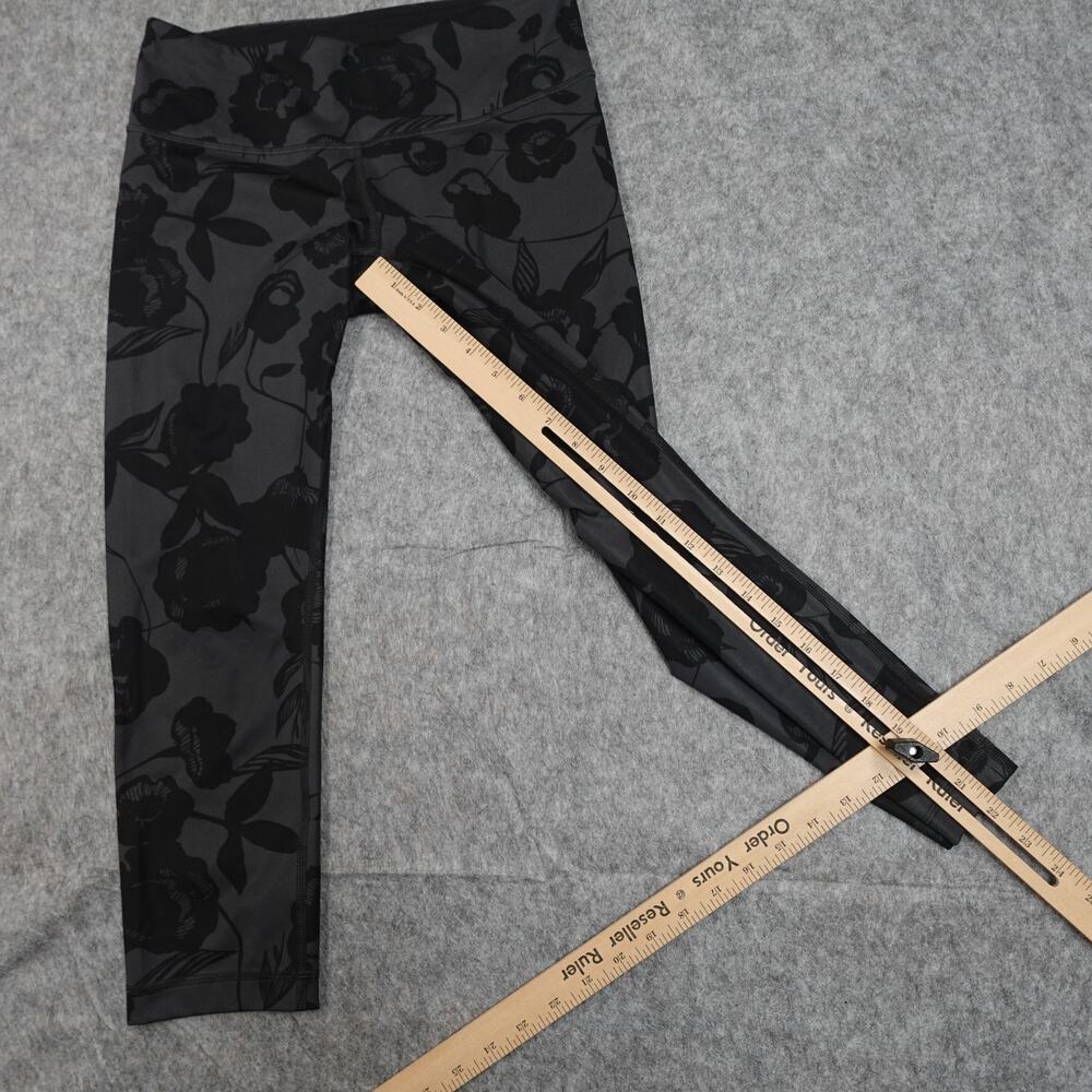 Lululemon Leggings Womens 6 Wunder Under Crop Floral Yoga Run Workout Gym - Picture 4 of 8